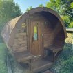Sauna sudová 2,27x2m Skandinávská borovice s venkovní terasou