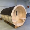 Sauna sudová 2,27x3,5m Skandinávská borovice s venkovní terasou a odpočívárnou