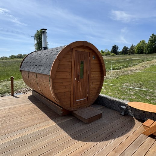 Sauna sudová 2,27x3,5m Skandinávská borovice s odpočívárnou