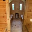 Sauna sudová 2,27x2m Skandinávská borovice s venkovní terasou